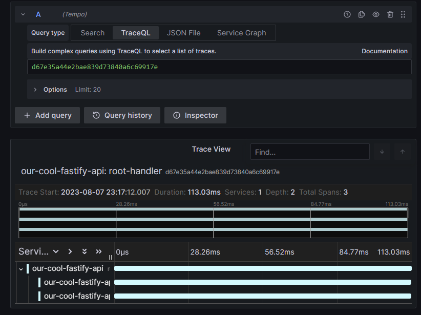 Grafana - Tempo Trace