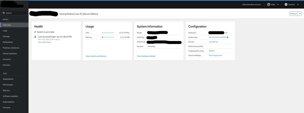 cockpit ui screenshot